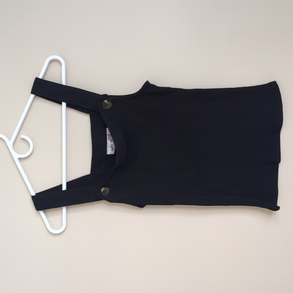 Small Willow Root Black Shirt Casual Top